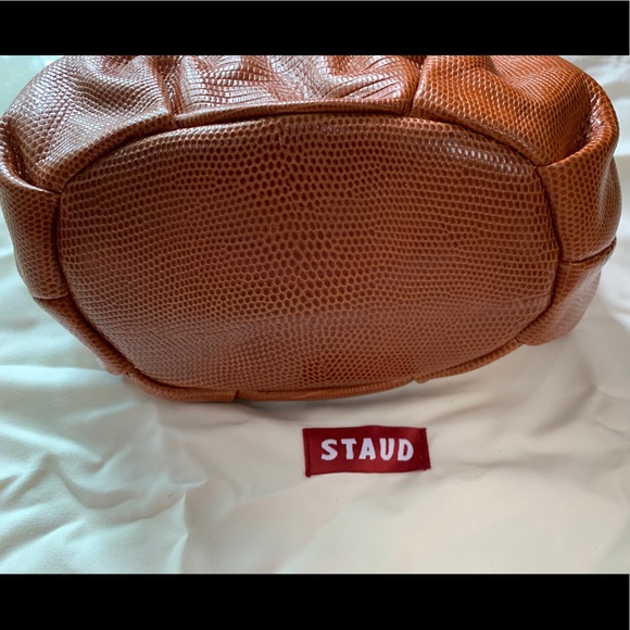 Staud Stella plaited-handle drawstring Bag In Tan - Tan - Picture 2 of 4